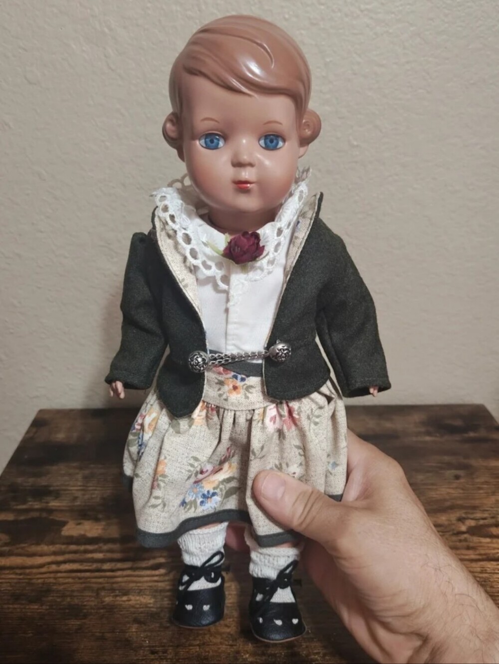 1980s Rare & HTF Schildkröt 34 REP 13.4" Classic "Inge" Mold German Girl Doll